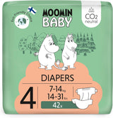 Moomin Baby Eco-luiers, maat 3, 5-8 kg, 48 stuks, premium zachte luiers | Zacht en huidvriendelijk, ademend, absorberend, geen onnodige chemicaliën |