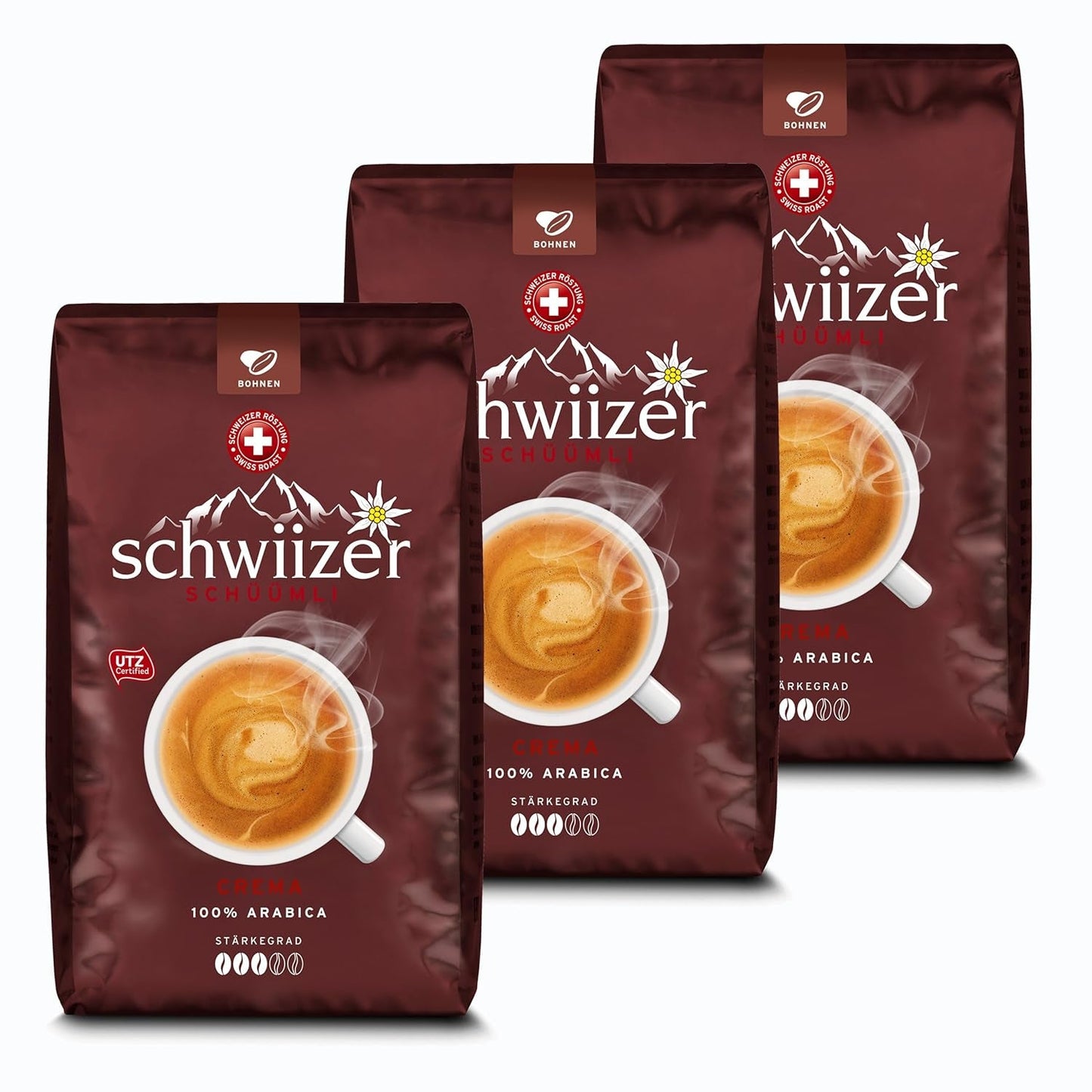 Koffiebonen Schwiizer Schüümli Cream, gebrande koffie, koffiebonen, 3000 g