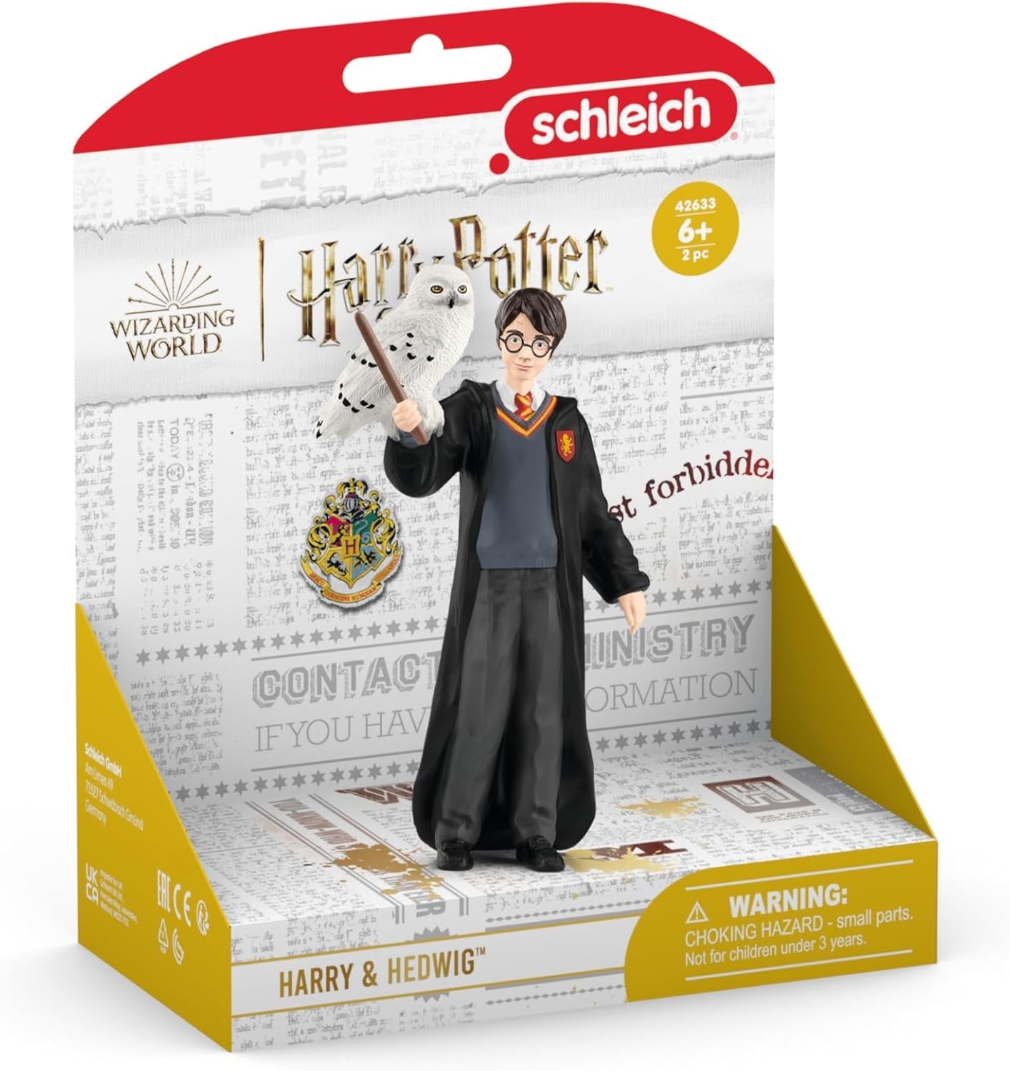 Schleich 42633 Harry Potter & Hedwig, vanaf 6 jaar, HARRY POTTER - Beeldje, 4 X 2,5 X 10 cm, Veelkleurig/Ocean Tides Actiefiguren Naty Shop