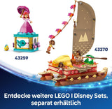 LEGO Ç€ Disney Moana 2: Moana's avonturenvlot - Speelgoedboot met zeilen, afneembaar dek, kampvuur en 3 minipoppetjes waaronder Loto en Moni - Cadeau voor meisjes vanaf 6 jaar en fans - 43270 Bouwsets Beuche in LEGO-Store