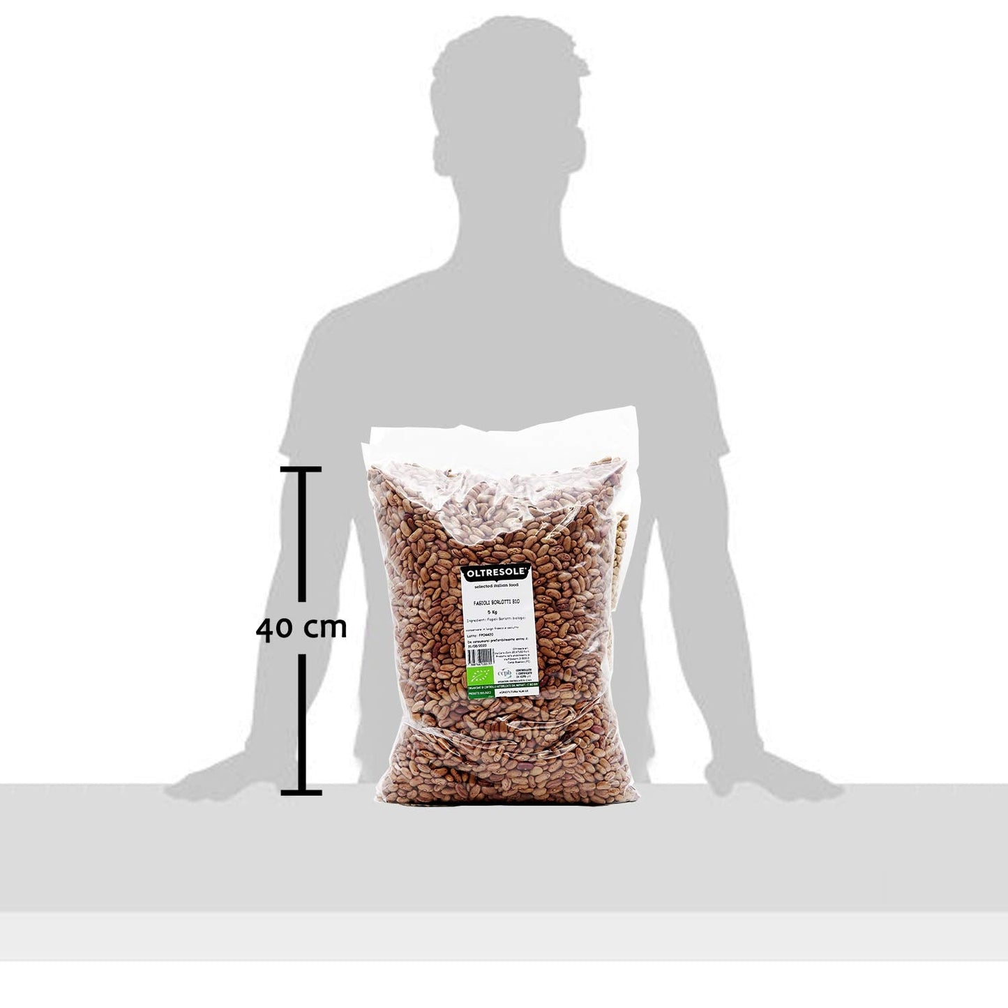 , Biologische borlottibonen 5 kg, biologische gedroogde peulvruchten uit gecontroleerde teelt, Granen Naty Shop