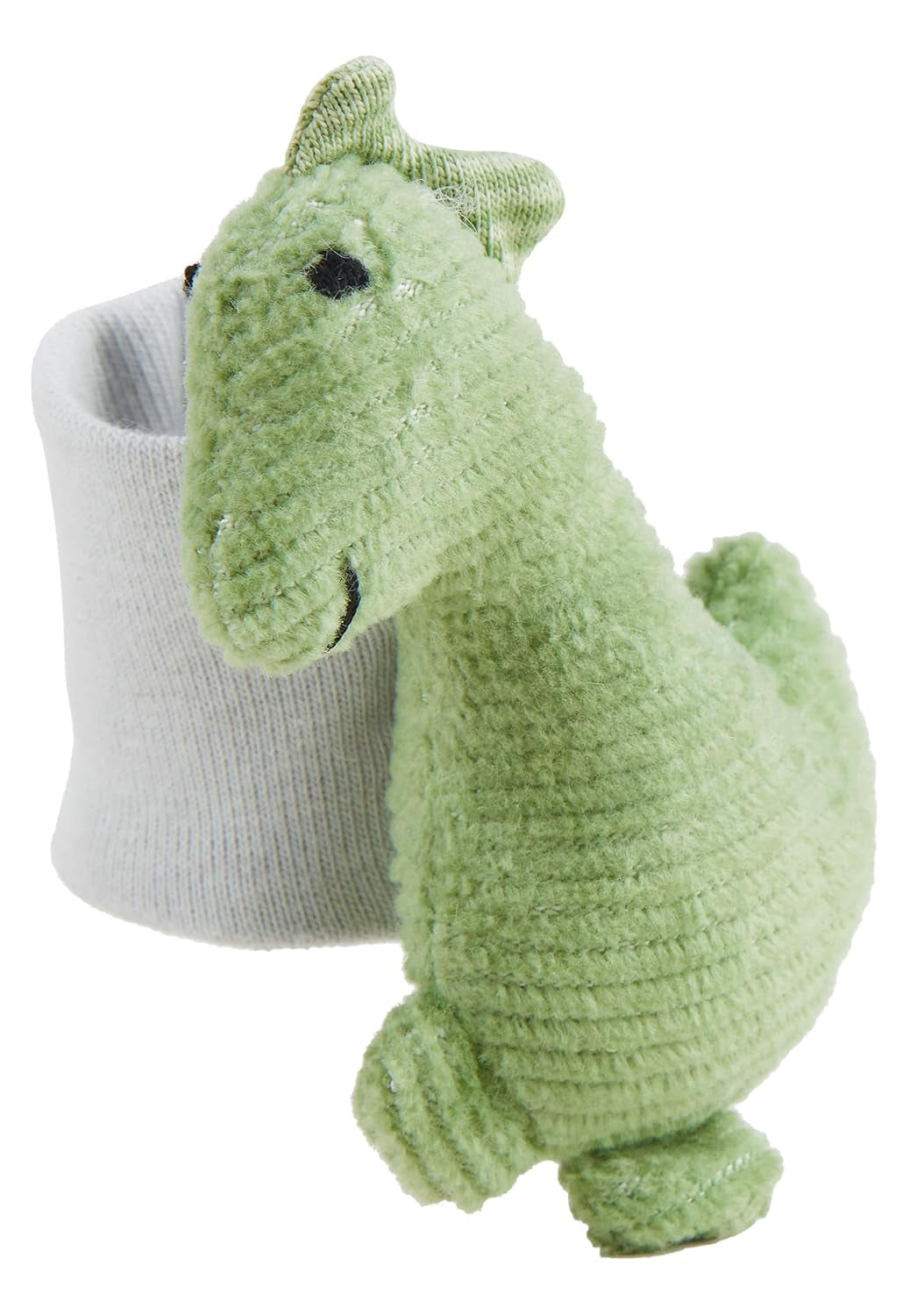 Sterntaler Dino Rexi Armrammelaar - Babyrammelaar van zacht zacht koord - Babyhandrammelaar met elastische band - Babyspeelgoed om te spelen, knuffelen en rammelen, Steengroen babyspeelgoed Naty Shop