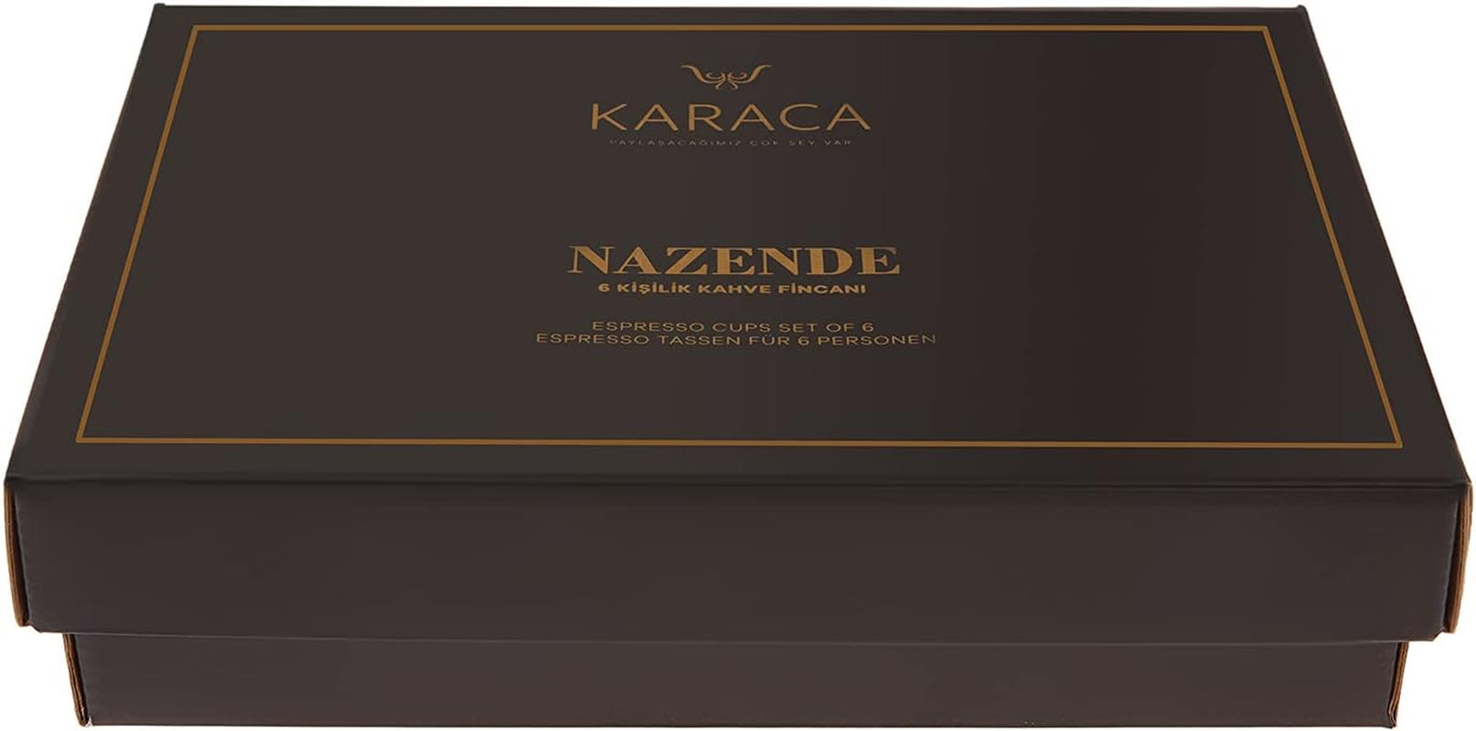 KARACA Nazende porseleinen espressokopjesset - 80 ml Turkse koffiekopjes met schotels, 12-delig modern koffieservies met 6 koffiekopjes en 6 schotels, mokkakopjes - wit