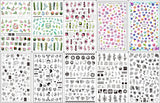 JMEOWIO Nagelsticker Frühling Blumen 10 Blätter Nagelaufkleber Selbstklebend Nail Art Decoratie Nageldesign Zubehör Für Frauen Mädchen