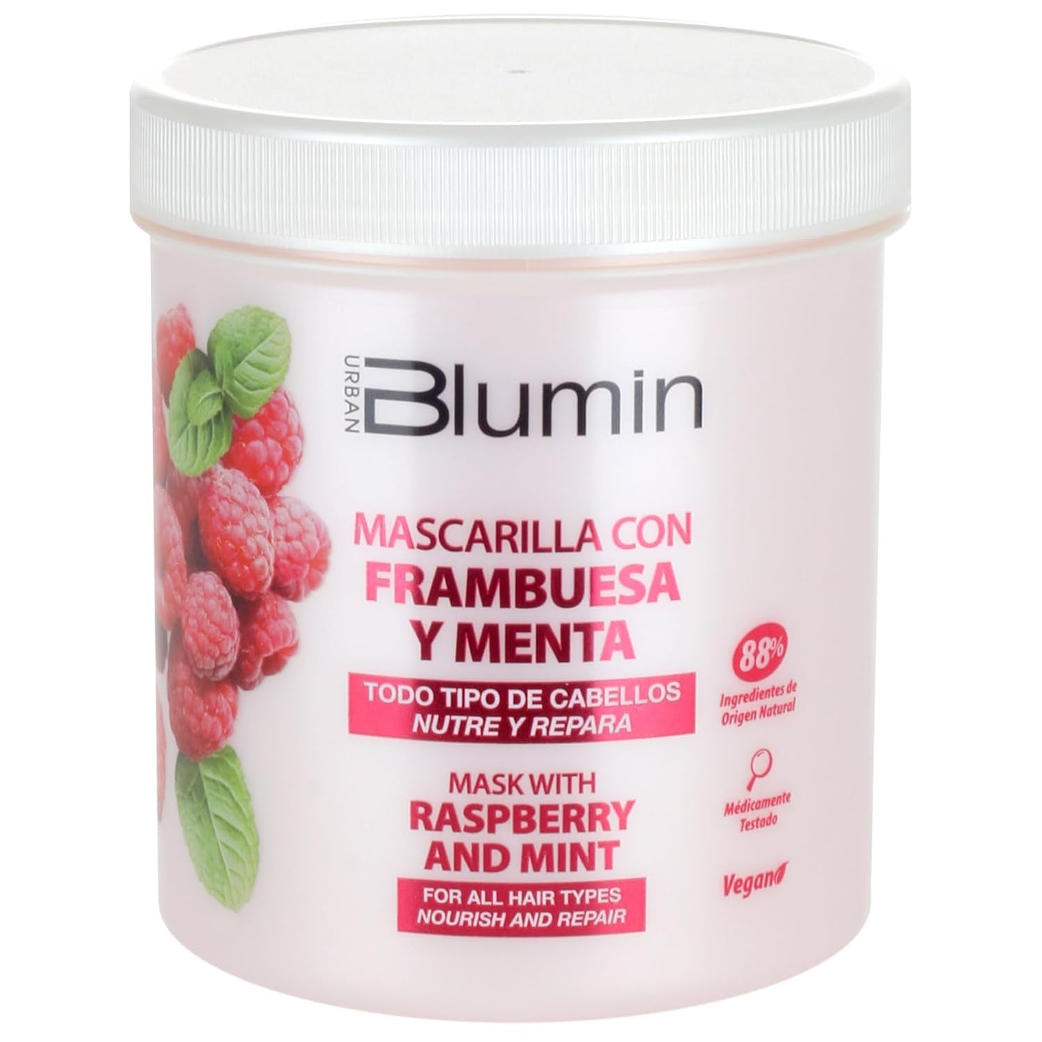 Urban Raspberry Mint Oil Haarmasker 700 ml Naty Shop Haarmasker Standaardtitel