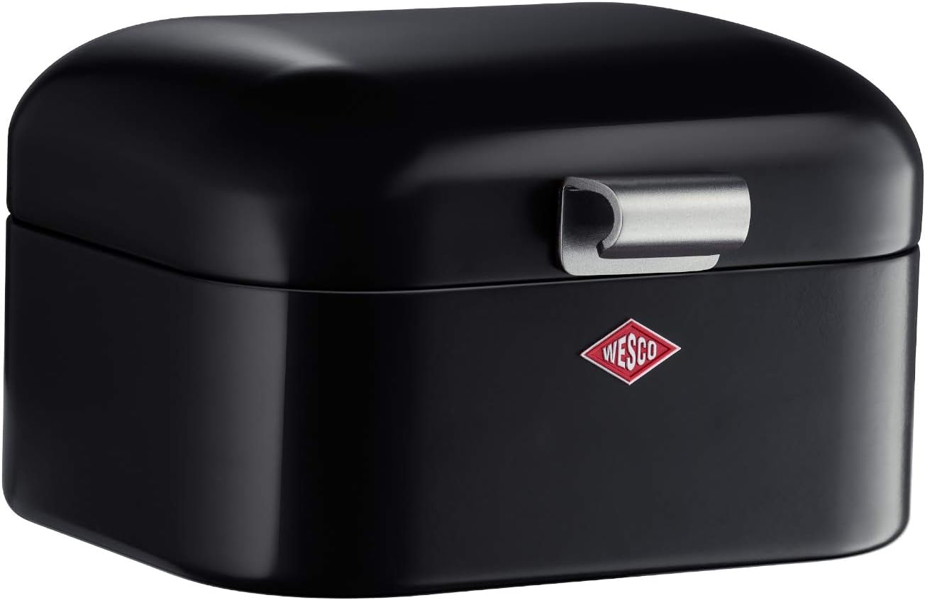 Wesco 235 001 Mini Grandy broodmand 17 x 18 x 12 cm (L/B/H) roze, RVS Voedselbewaardozen Naty Shop Zwart