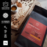 KING'S COFFEE - EXTREME ROAST - Espresso Intenso bonen - zeer lage zuurgraad - kleine batchbranding uit Italië - koffiebonen voor volautomatische machines en portafiltermachines - 1 kg