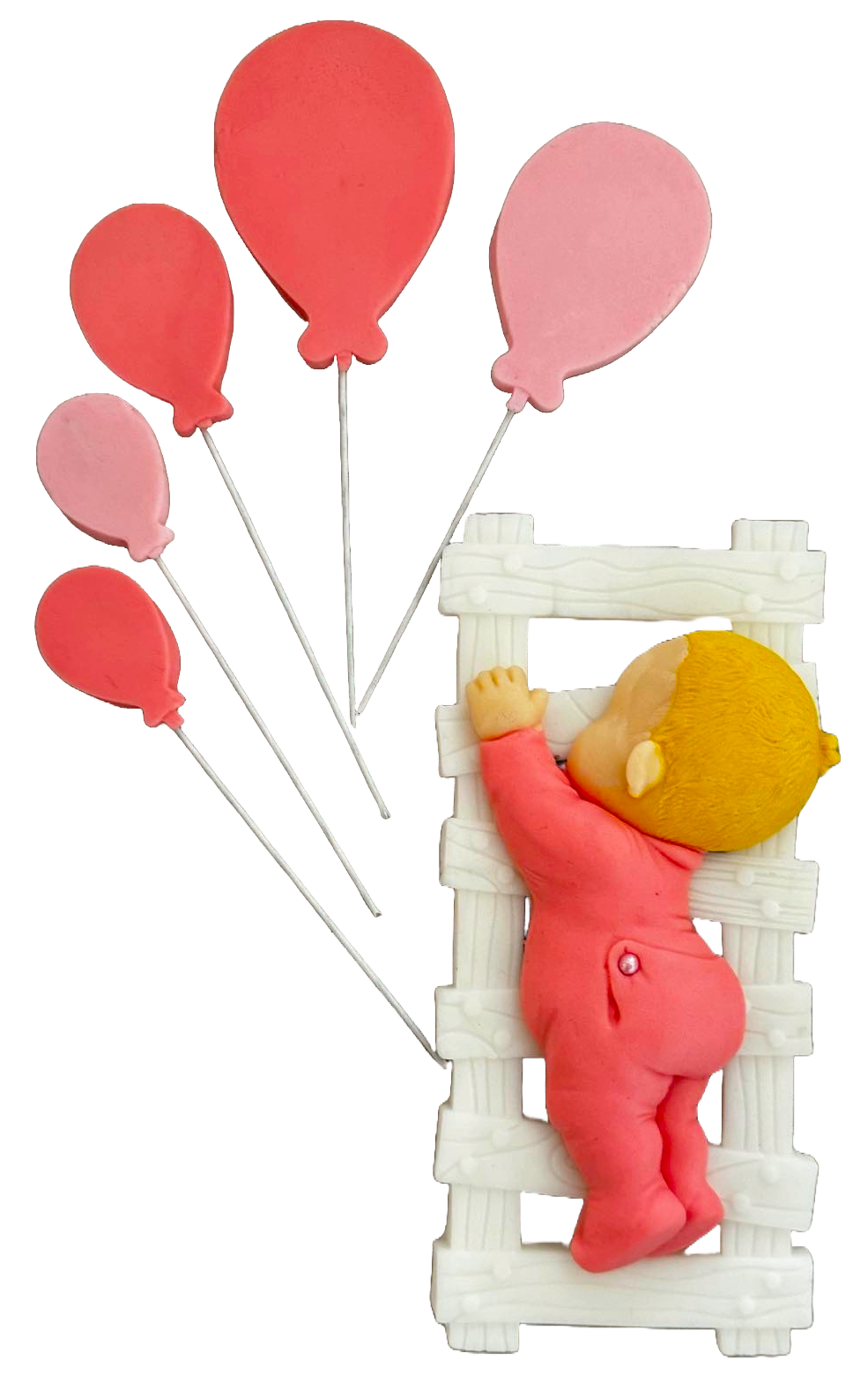 Set van 6 eetbare suikerdecoraties, Fericire Sugar Paste Decorations Naty Shop