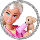 Simba Steffi Love Dog Trainer, speelgoedpop als hondentrainer met training, 3 honden en accessoires, 29 cm, vanaf 3 jaar