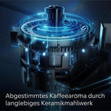Siemens EQ700 volautomatische espressomachine, groot kleuren TFT scherm, 36 warme en koude dranken, cold brew, 2 kops functie, app bediening, automatisch reinigingssysteem, zwart RVS, TQ717D03