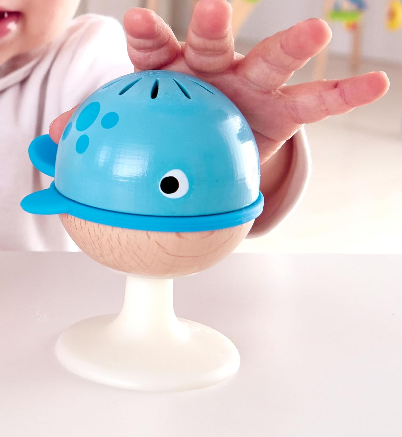 Rammelaarset met zuignap Hape | Drie dieren met bijtringelementen, schildpad, octopus en walvis | Leerspeelgoed vanaf 0 maanden Bebe Toys Naty Shop