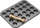 Masterclass Mini Taartvorm 24 Gaten 1mm Dik Duurzaam Koolstofstaal 35x27cm Grijs Naty Shop