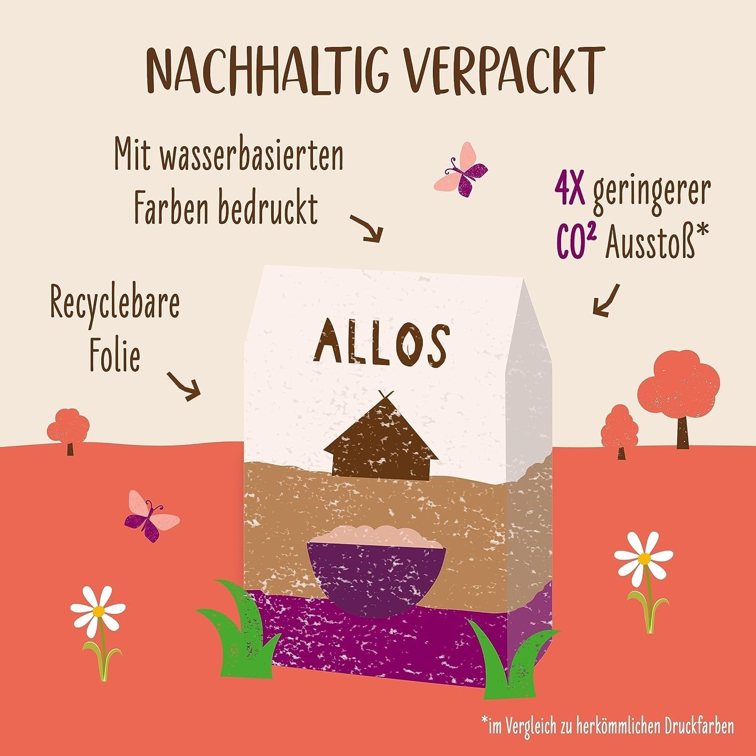 Allos Hof Granola met bessen | Biologische Muesli | Muesli met bessen | Krokante Muesli | Ontbijtgranen | Verpakking van 6 (6 x 300 g), 1 stuk (verpakking van 6)