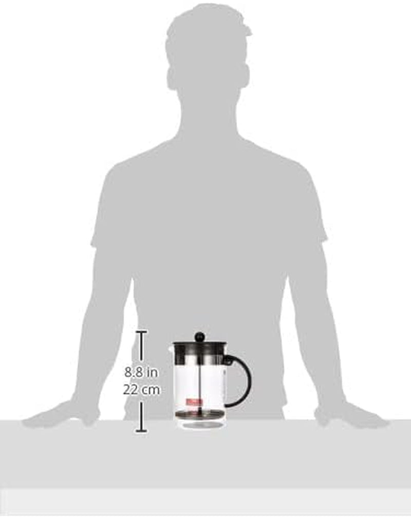 Bodum koffiezetapparaat 1582-01 bistroNOUVEAU (French Press-systeem, vaatwasmachinebestendig), 1,5 liter, zwart