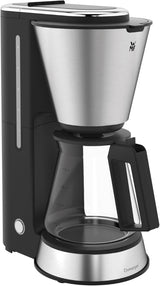 WMF Bueno espressomachine met glazen karaf, filterkoffie, 10 kopjes, aan/uitknop, antidruppelsysteem, oscillerend filter, automatische stop, verwarmingsplaat, 1000W