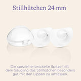 Lansinoh Stillhütchen 24 mm (Größe 2), 2 Stück Inkl. Opbergdoos - Angenehmes Tragegefühl - Trotz Anlegeschwierigkeiten Weiter Stillen Accessoires Voeding en borstvoeding Bebe Naty Shop