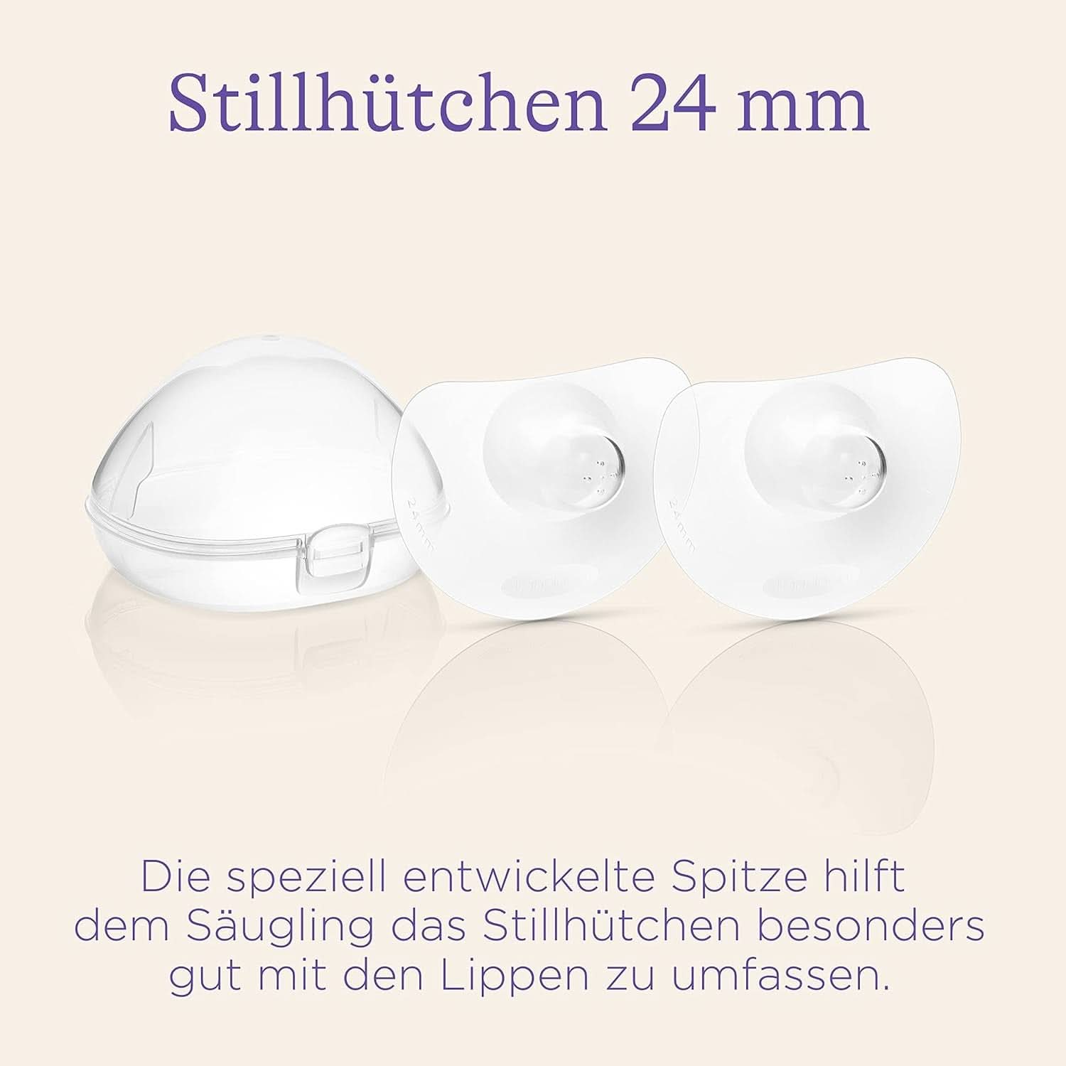 Lansinoh Stillhütchen 24 mm (Größe 2), 2 Stück Inkl. Opbergdoos - Angenehmes Tragegefühl - Trotz Anlegeschwierigkeiten Weiter Stillen Accessoires Voeding en borstvoeding Bebe Naty Shop
