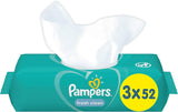 Pampers Fresh Clean babydoekjes 81688041, 3x52 stuks, (babydoekjes, plastic zak, meisje/jongen, turkoois, wit, Duitsland, 896,7 g)