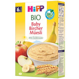 HiPP Biologische Baby Bircher Muesli (8 x 250 g), vanaf 6 maanden, zonder toegevoegde suiker, extra malse graanvlokken - licht verteerbaar ontbijt van de beste biologische kwaliteit