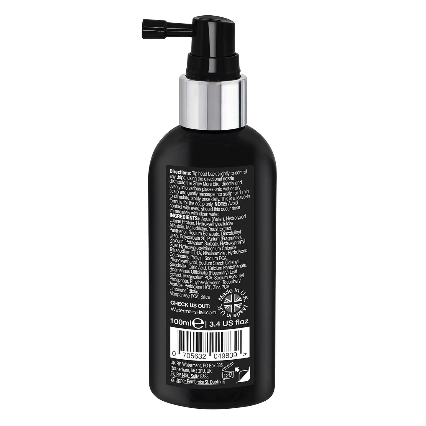 Watermans Grow More Elixir Haargroeiserum - Versterkt de haarwortels - Bevordert de haargroei - Voor dames en heren Haarverzorging Naty Shop