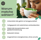 Purechimp Ceremoniële Matcha Poeder 50g. 100% puur schaduwtheepoeder voor lattes, infusies en recepten. Recyclebare pot. Rijk aan antioxidanten.