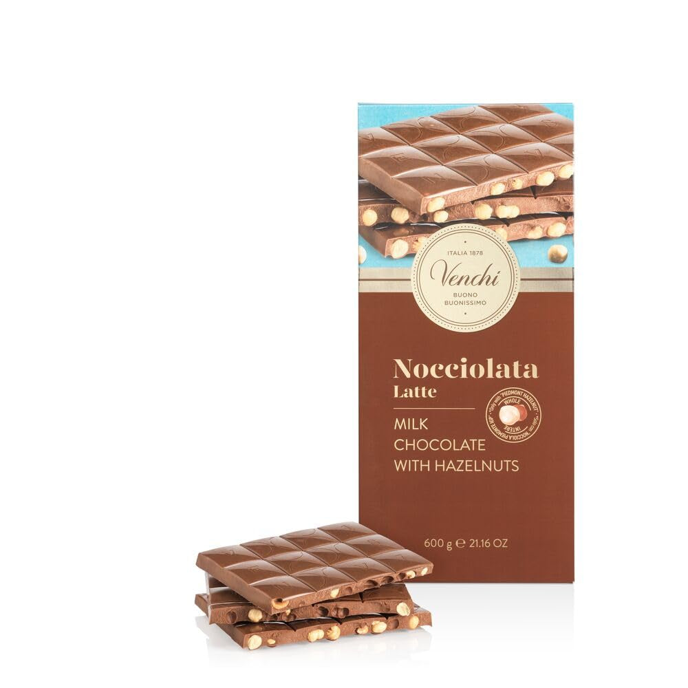Venchi - Maxireep witte chocolade, gezouten, 600 g, glutenvrij, zonder kunstmatige kleurstoffen en zonder bewaarmiddelen