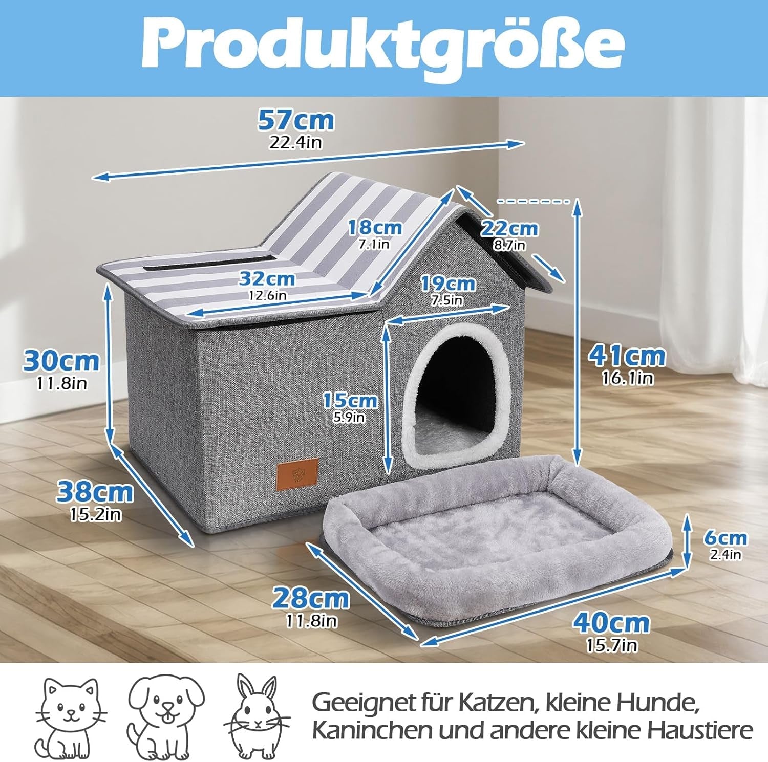 Dekens en meubels, Huisdieren, Grotten & Huizen, Katten, Kattenbedden, Katten - bedden, matrassen