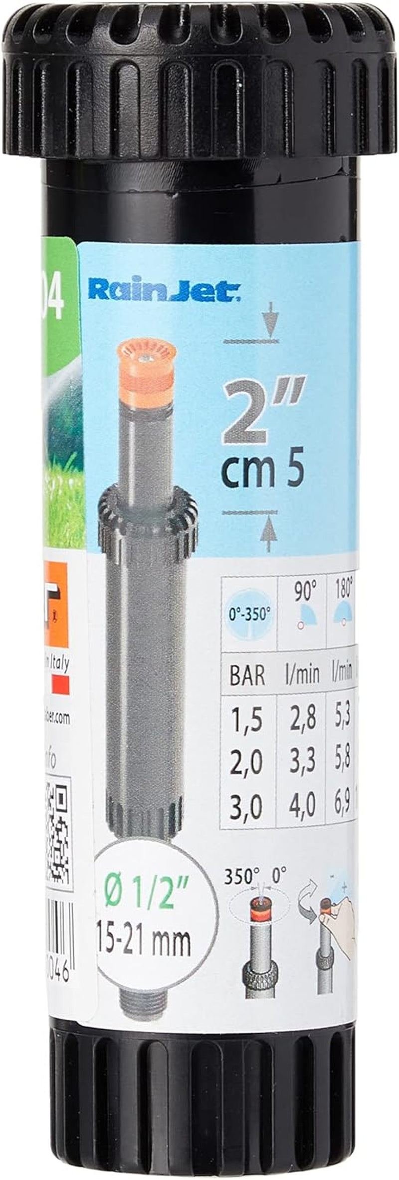 Opklapbaar verstelbaar 0° - 350° hoog 5 cm Claber
