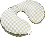 Medi Partners Baby Nekkussen Neksteun 100% Katoen / Minky Baby Nekkussen voor Auto Kinderwagen Reizen Reizen Slaap Nekkussen Snooze Roll (REH met Grijze Minky) Cervicale Orthopedische Kussens Naty Shop Olive Mink Geruit
