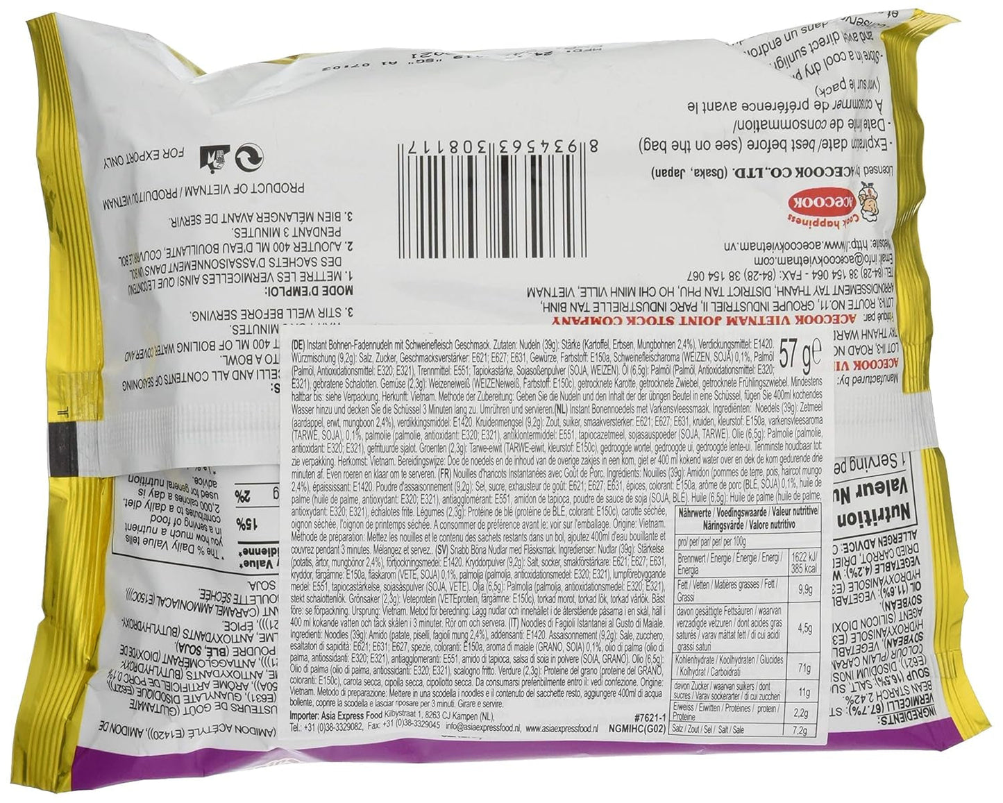 - GD Glazen Instantnoedels met Varkensvlees - (1 x 57 g)