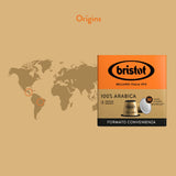 Bristot, 100% Arabica koffie – 120 capsules compatibel met Nespresso – Kaffeemischung aus Mittelamerika und Brasilien, Schokolade und Trockenfrüchtenoten – 4 Packungen per 30 capsules