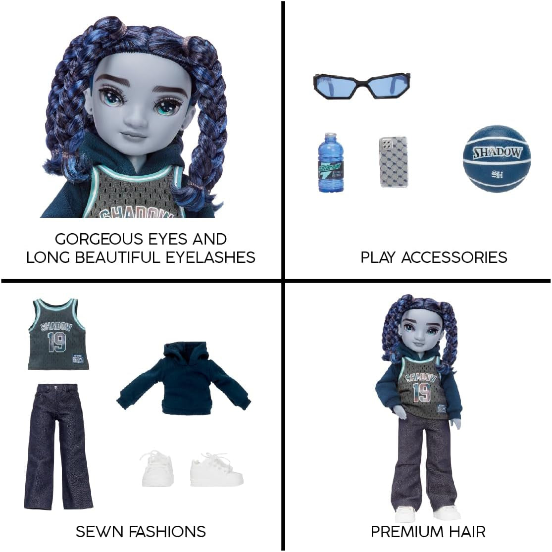 Rainbow High Shadow High Series 3 - Oliver Ocean - Blaue Modepuppe - Junge - Modisches Outfit en meer dan 10 Bunte Spielaccessoires - Ideaal voor kinderen van 4-12 jaar en Sammler