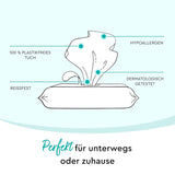 LILLYDOO Feuchttücher Gesicht & Hände 160 Stück (8 X 20), 100% Plastikfrei Naty Shop