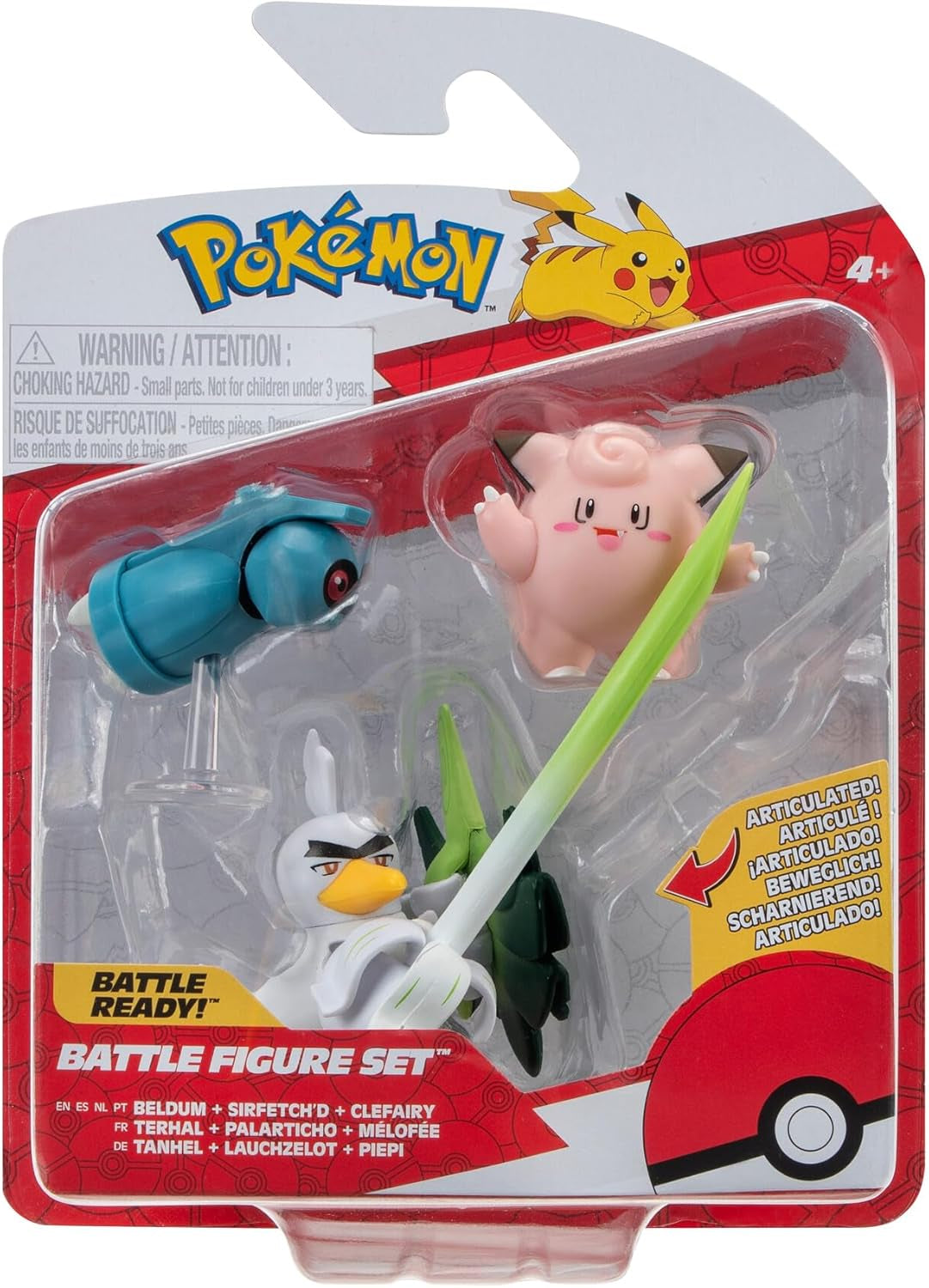 Pokémon PKW3057 Battle Figure Set-Piepi, Tanhel, Lauchzelot Actiefiguren Naty Shop Piepi, Tanhel, Lauchzelot