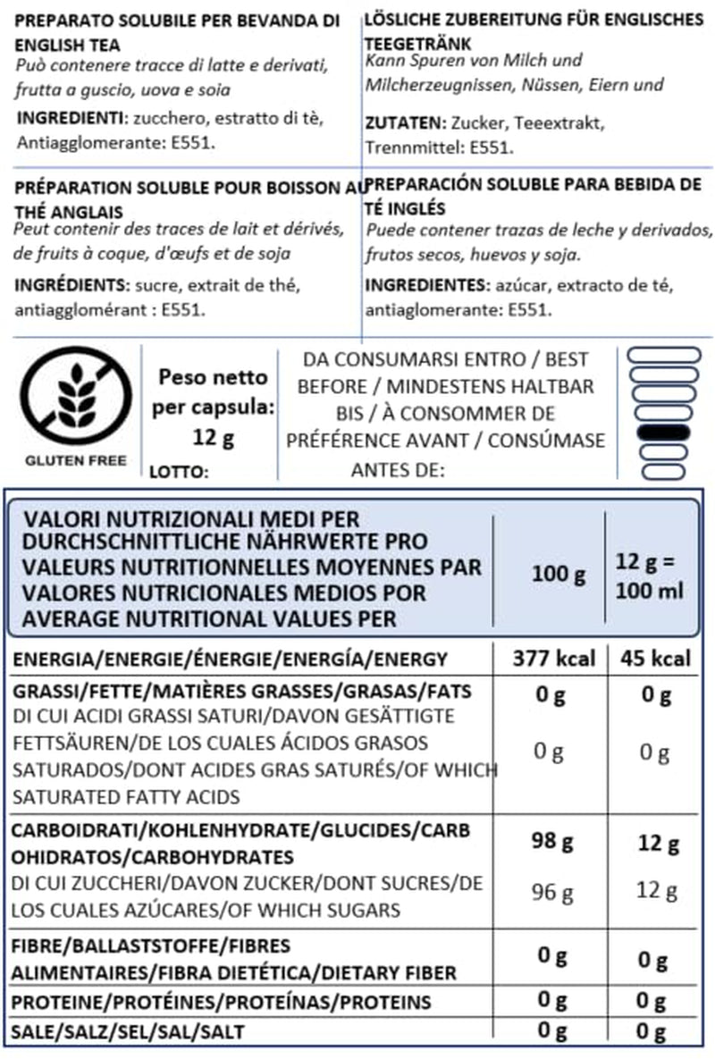 Caffè Vulcanus - 60 capsules theemengsel, smaak: Engelse thee, perzikthee, citroenthee en bessenthee - capsules compatibel met Nescafe Dolce Gusto
