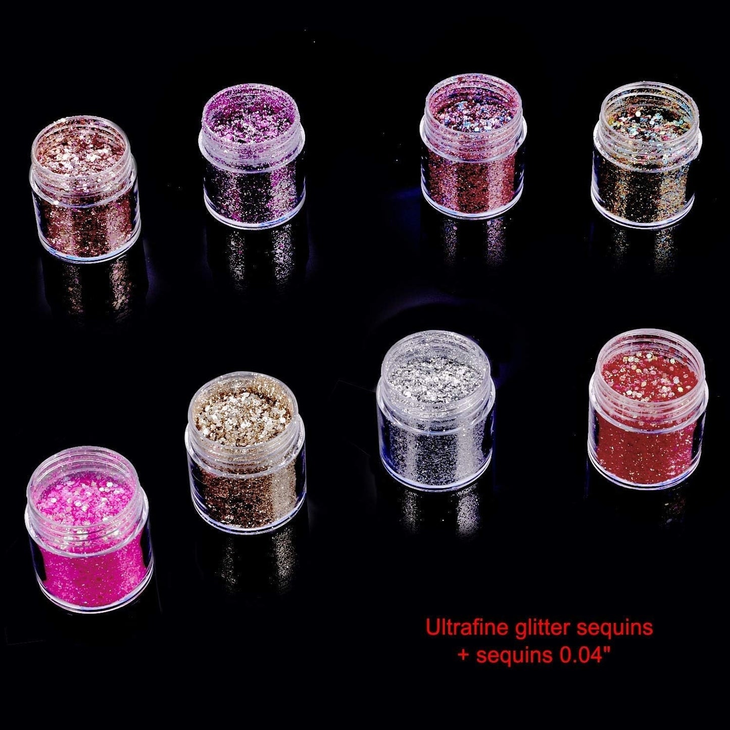 HOWAF 12 Dozen Nagelglitter Gezicht Lichaamsborstel Glittermake-up Nagelglitter Oog Lip Haar Lichaamsdecoratie Halloween Kerstfestival Maskerade Make-up Accessoires