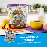 FRECHE FREUNDE KIDS, Bobs & DIKKAS Krokante banaan-cacaomuesli, knapperige chocolademuesli voor kinderen, suikerarm, geen toevoegingen, 100% veganistisch, 6 stuks (6 x 280 g)