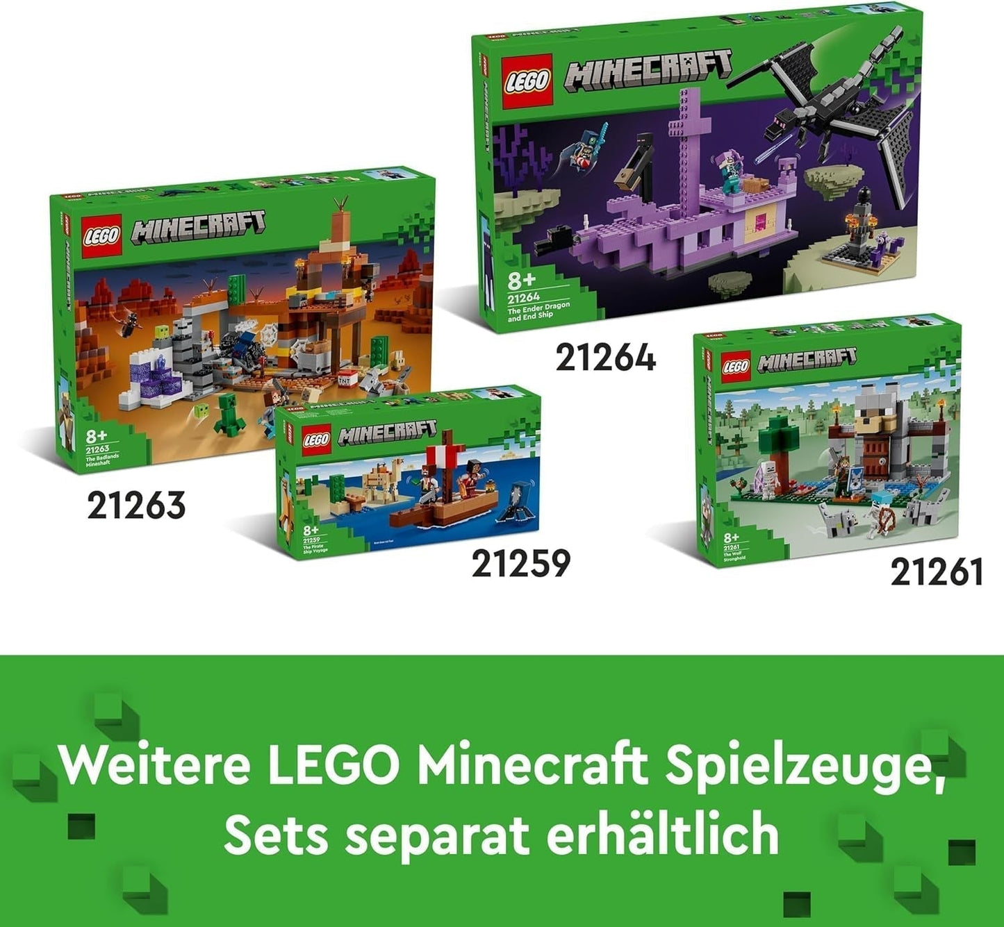 LEGO Minecraft Badlands Mijn Videogame Mijnbouwspeelgoedset voor jongens en meisjes vanaf 8 jaar Leuke bouwstenen Avontuurset Verjaardagscadeau 21263 Bouwsets Bekijk de LEGO-Store