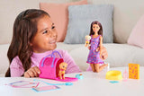Adoptie Barbie Puppy - Pop en 2 puppy's, met adoptiecertificaten, kleurwisseleffect, kooi en accessoires, voor kinderen van 3 jaar en ouder, HKD 86