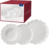 Villeroy & Boch Toy's Delight Royal Classic 12-delige serviesset, vaatwasser- en magnetronbestendig, wit, borden, 4-persoons serviesset, kerstservies, speelgoed, premium porselein