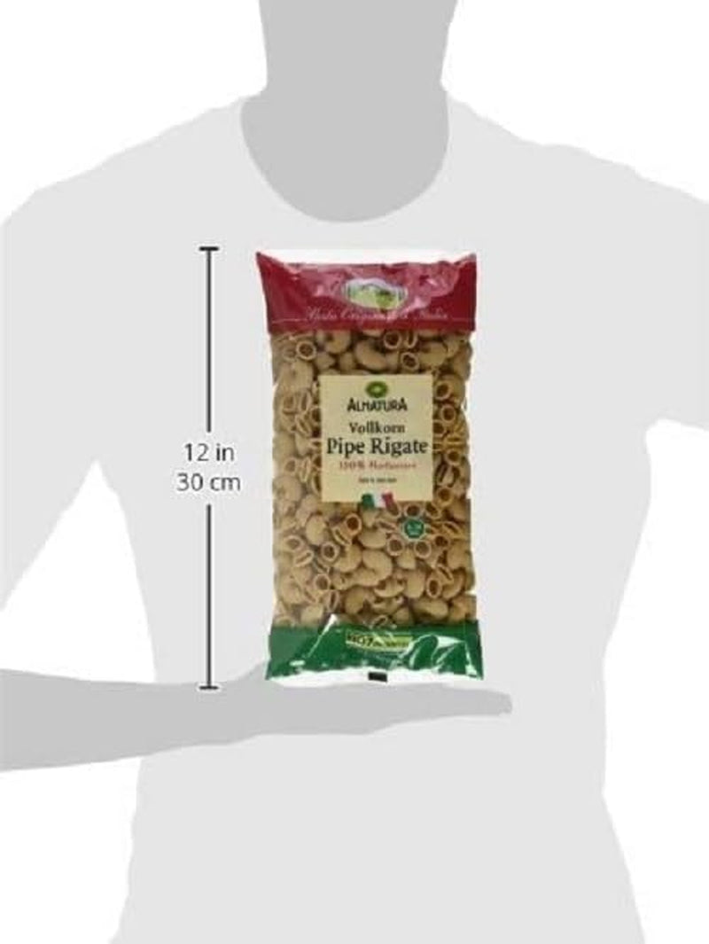Pipe Rigate biologische volkorenpasta, vegan, 500 g