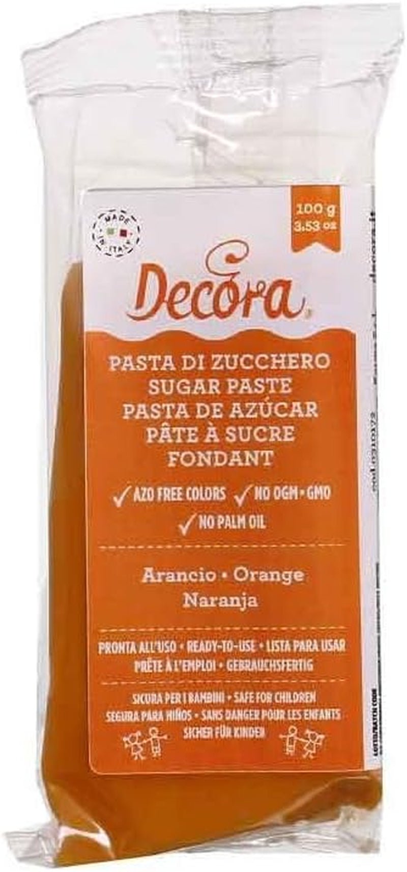 0310172 ORANJE FONDANT 100 G Suikerpasta Naty Shop Standaardtitel