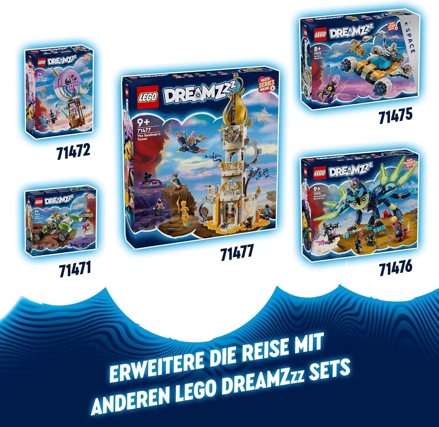 LEGO Dreamzzz 2-in-1 Mr Oz's Space Buggy speelgoedauto of Space Shuttle-set inclusief minifiguren van Mr Oz, Albert en Jayden, ruimtecadeau voor kinderen 8+ 71475 Bouwsets Besuche in LEGO-Store