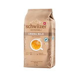 Schwiizer Schüümli Crema Mild, 100% Arabica koffiebonen fijn, harmonieus en mild, ideaal voor automatische espressomachines, sterkte 2/5, licht gebrand, Rainforest Alliance, 1kg