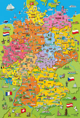 Kaart van Duitsland met afbeeldingen (puzzel voor kinderen) Puzzel Naty Shop