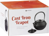 Dimono traditioneel gietijzeren theeservies: theepot, warmer en 2 theekopjes
