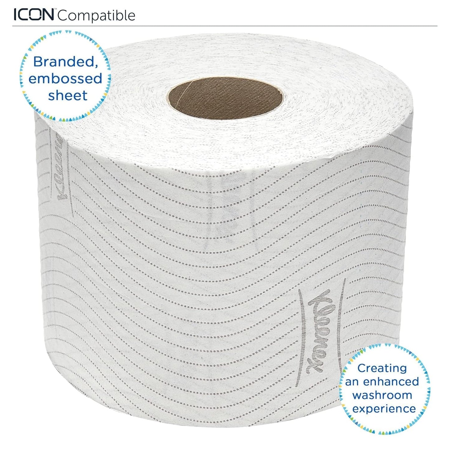 Kleenex Standaardrol 8441 Toiletpapier - 2-laags toiletpapier - 6 verpakkingen van 6 rollen x 600 vellen elk, wit (36 rollen / 21.600 vellen totaal)