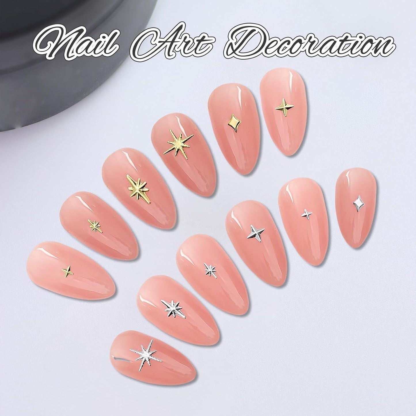 400 stuks Stern Nail Charms Goud Zilver, Charms Nägel Zubehör, Nagel Deko, Nail Art Zubehör, Nagel Charms, Nagel Steine, Nail Design, Charms Für Nägel