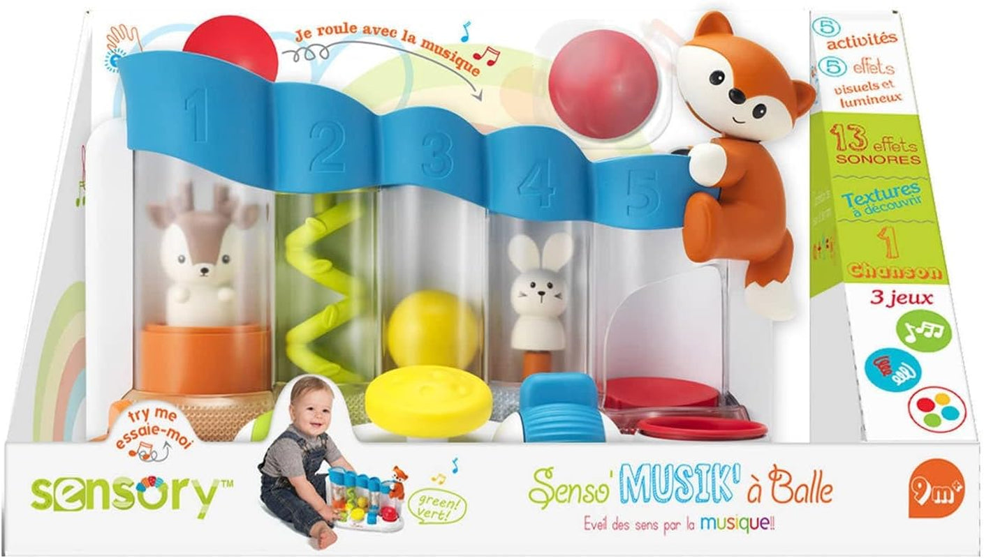 Infantino 216428 Sensorial Ball Drop Piano Senso, veelkleurig babyspeelgoed Naty Shop