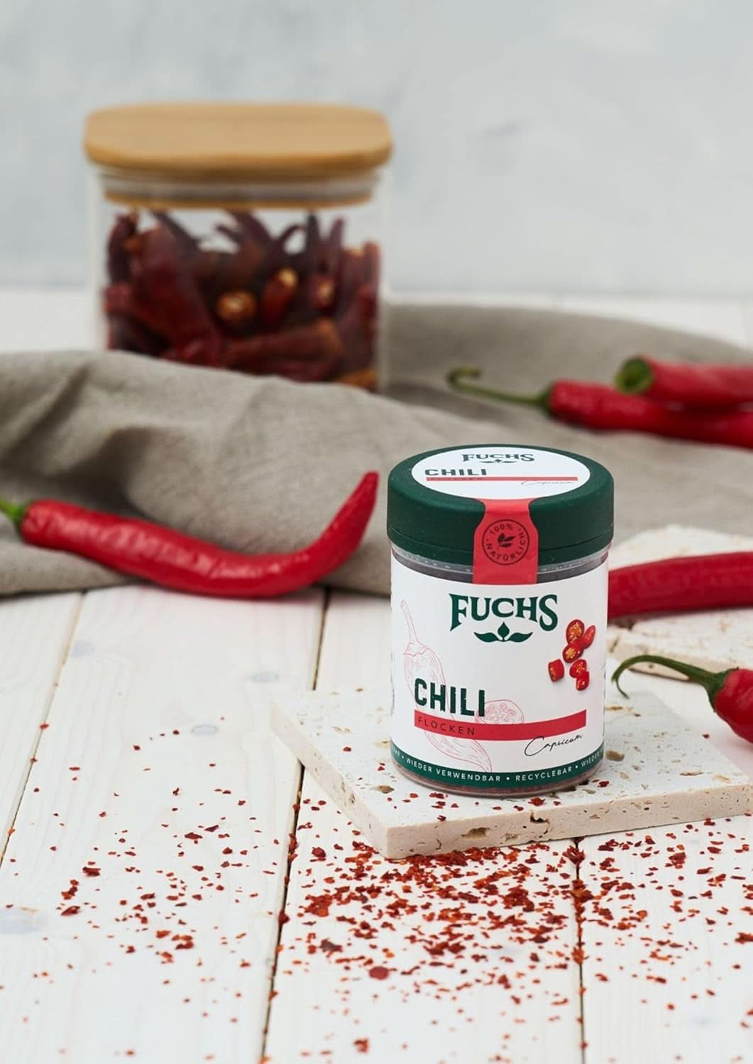 Fuchs Chilivlokken, 50 gram Specerijen Naty Shop
